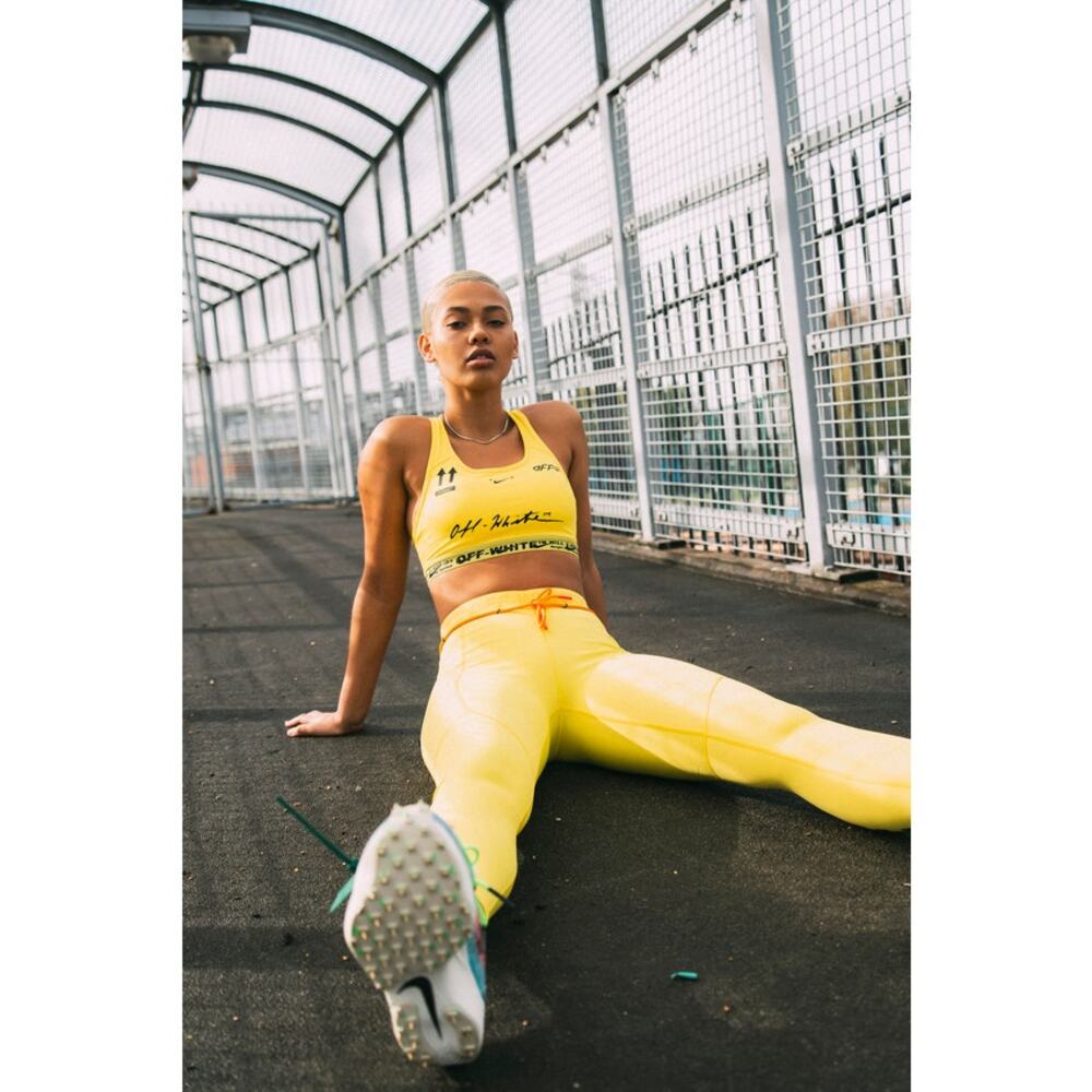 Nike x OFF-WHITE Yellow Limted Edition NRG Utility Leggings Athletic Running XS